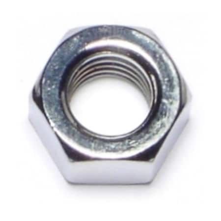 Midwest Fastener Hex Nut, 3/8"-16, Steel, Grade 5, Chrome Plated, 10 PK 74284
